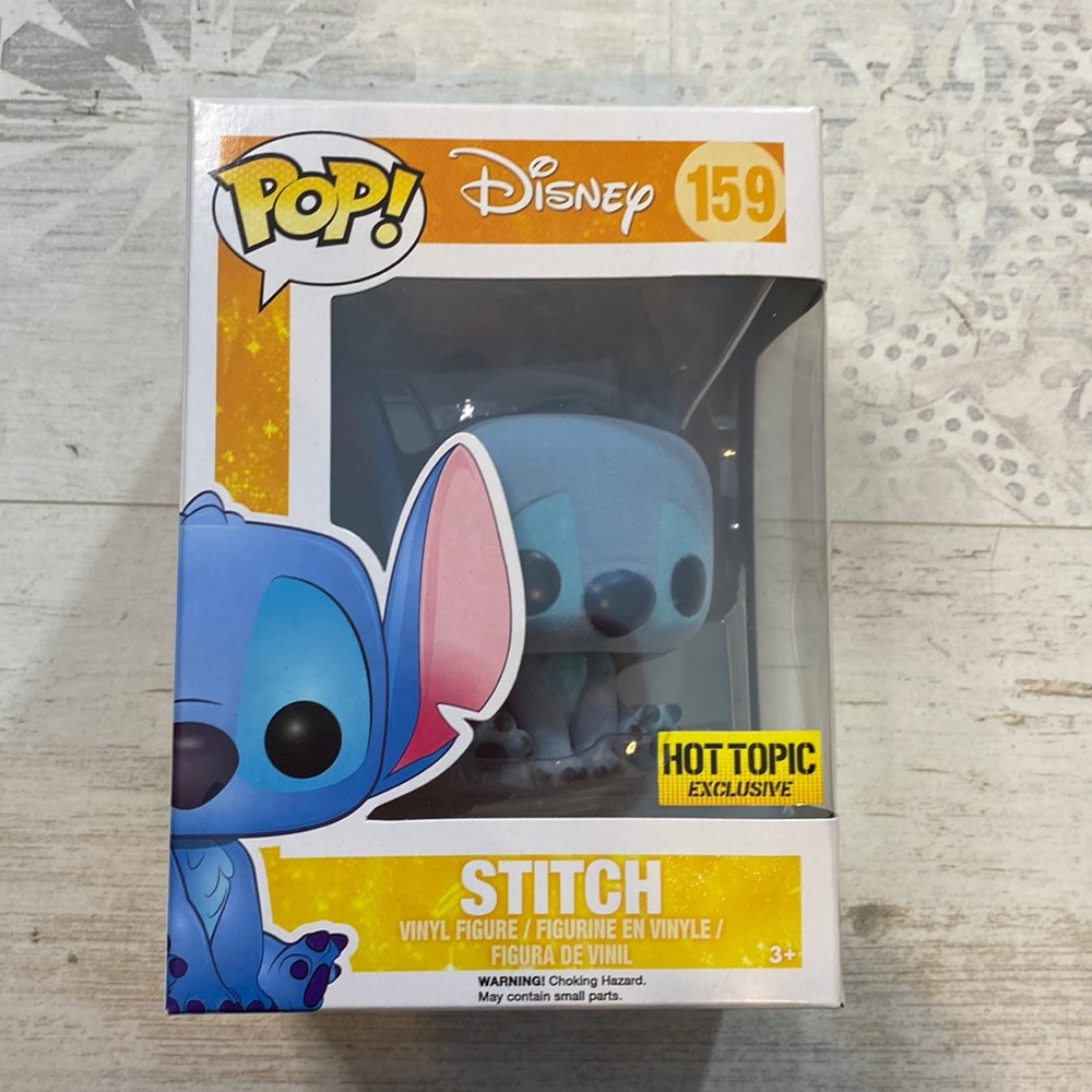Funko Pop Flocked Stitch #159 Disney Exclusive Figure